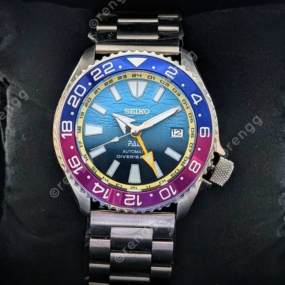 Fun Blue Full Automatic GMT Diver watch 42mm Seiko NH34A 24jewels excellent!